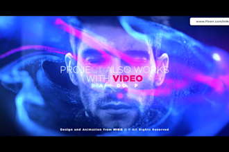 create unique particles titles animation video