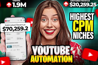 create automated youtube channel, cash cow videos and top10 videos