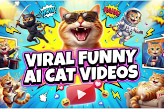 create viral funny ai cat videos using veo3 for social media