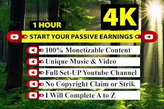 create youtube channel with 4k 50 relaxation and meditation music video