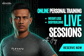 be your online personal trainer in live sessions