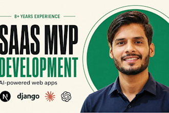 do saas mvp development and ai web apps as a full stack developer using nextjs