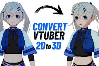 convert live 2d vtuber model into 3d vroid or vrchat model