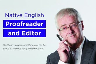 proofread and edit as a native english speaker