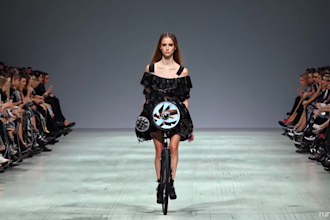 create an ai generated fashion runway catwalk music video