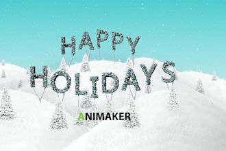 create happy new year, merry christmas or happy holidays video within 12 hrs