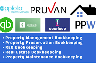 do bookkeeping for property management, maintenance and preservation companies