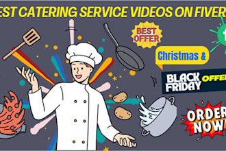 create a catering service video or food service or caterers video