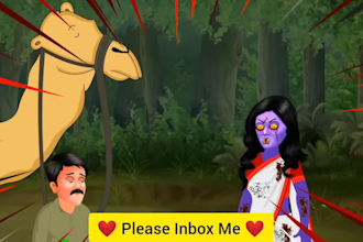 create 2d animated horror story, animation story