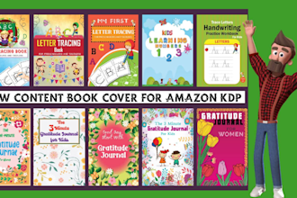 create custom low content book cover and interior coloring book for amazon kdp