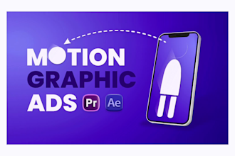 edit and create a motion graphics animation saas video ad