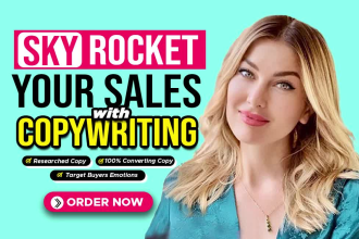 do persuasive sales copywriting for your sales page,  ad copy, email copywriter