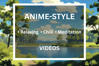 create relaxing music videos with anime scenes for youtube