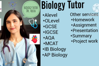 be your tutor for biology, chemistry and general science