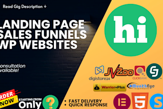 build landing page sales funnel or website