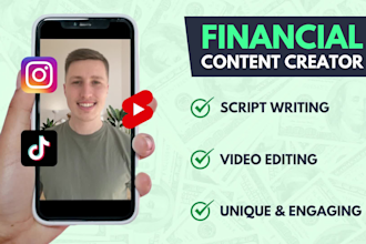 be your finance content creator for tiktok, reels or shorts