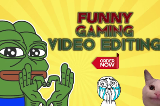 funny gaming video editing with memes for youtube, tiktok