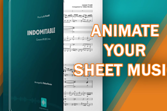 create stunning sheet music turn animation