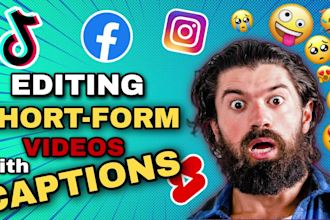 edit tiktok, insta reels and youtube shorts with captions in alex hormozi style
