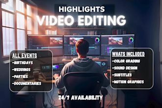 edit engaging event highlights and party recap videos