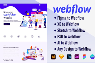 convert your designs to responsive webflow websites