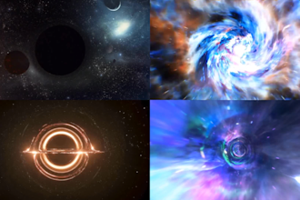 make black hole logo reveal intro