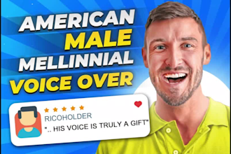 record a clear approachable natural inspiring american english male voiceover