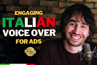 record an engaging italian voice over for your ads