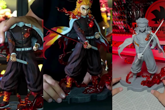 do 3d print and paint anime miniatures hand painting action figure stl for print