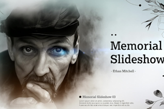 memorial slideshow video, funeral slideshow video, tribute slideshow
