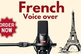 be your professional french male voice over artist or male voice actor