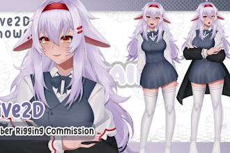 rig, draw, or design a high quality live2d vtuber model