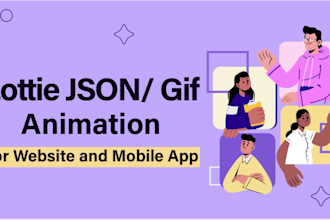 create splash screen, loader, landing page, icon lottie animation
