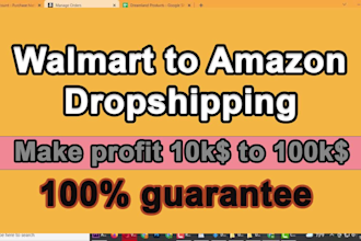 manage walamrt to amazon dropshipping fbm account as VA
