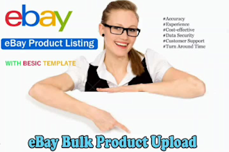 do ebay product listing  with a basic ebay listing template