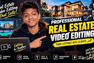 professionally edit real estate videos for realtors and agent