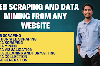 do python web scraping, data scraping and data mining