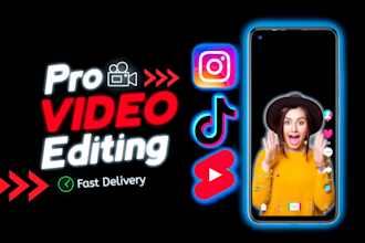 do video editing for instagram reels, tiktok and youtube shorts video