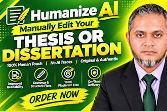 humanize ai, proofread and manually rewrite your thesis or dissertation