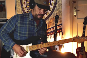 record blues guitar track for your song