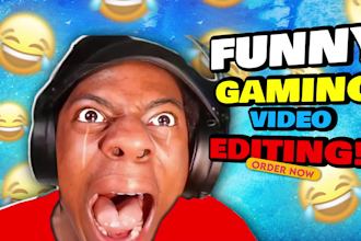 do a eye catching funny gaming video edit for youtube