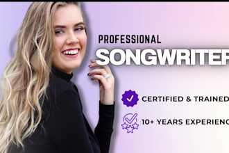 be your professional female singer, songwriter, ghostwriter