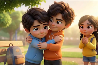 ai 3d animation video, 3d cartoon animation, cartoon music video, kids animation