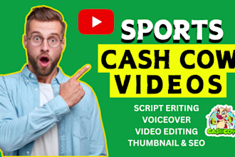 create sports cash cow videos for your youtube automation channel