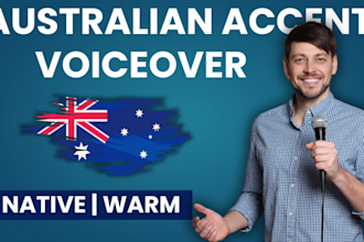 record professional male australian voice over in 24 hours