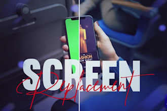 do screen replacement, motion tracking and vfx compositing professionally