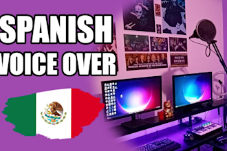record a professional voice over in latin american spanish
