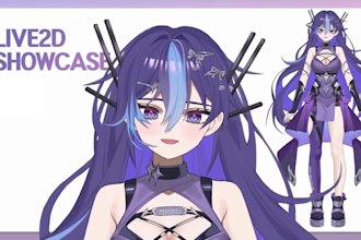 design quality 2d vtuber model, anime live2d model, rig 2d vtuber rigging