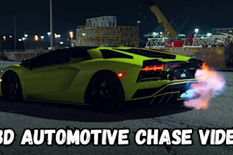 realistic 3d car chase animation cgi cinematic automotive animation video vfx ad