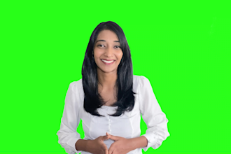 provide green screen videos in neutral accent